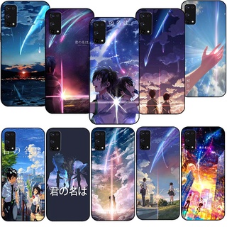 Sl50 เคสโทรศัพท์มือถือซิลิโคน TPU แบบนิ่ม ลายอนิเมะ Your name สีดํา สําหรับ Realme 8 4G 8 5G 8 Pro XT X2 Pro