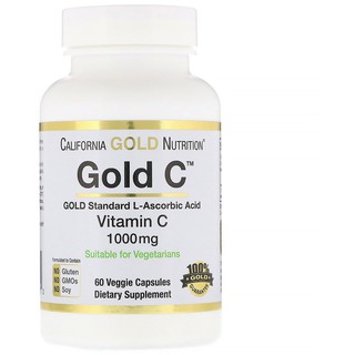 [พร้อมส่ง] นำเข้าจากอเมริกา ของแท้ 100% วิตามินซี California Gold Nutrition Gold C Vitamin C L-Ascorbic Acid 1,000 mg