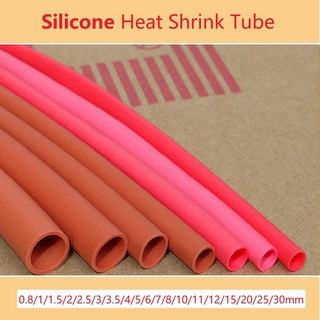 1/2Meter Red Silicone Heat Shrink Tube 0.8mm~30mm Diameter  Flexible Cable Sleeve Insulated  High Temperature Soft DIY Wire Wrap Protector ท่อหดความร้อน ซิลิโคน สีแดง เส้นผ่าศูนย์กลาง ปลอกหุ้มสายเคเบิล ยืดหยุ่น 2500V อุณหภูมิสูง นุ่ม DIY