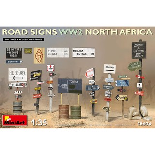 โมเดลประกอบ MiniArt 1/35 MI35604 ROAD SIGNS WW2 NORTH AFRICA