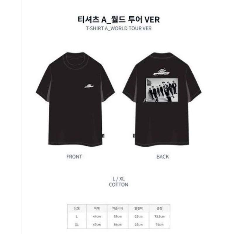 [ พร้อมส่ง ]​ เสื้อ​ GOT7 -  T-SHIRTS A_WORLD TOUR VER / 2019 TOUR 'KEEP SPINNING   ของเเท้💯