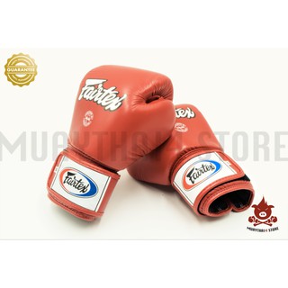 นวมชกมวย Fairtex BGV1 RED Universal Gloves สีพื้นฐาน สีแดง นวมมวย