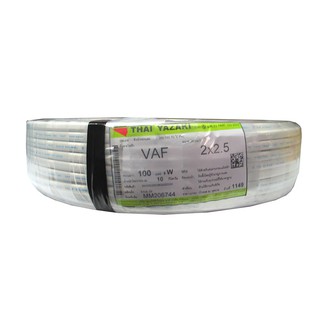 VAF power cable ELECTRIC WIRE VAF Power cable Electrical work สายไฟ VAF สายไฟ VAF YAZAKI 2x2.5 ตร.มม. 100 ม. สีขาว สายไฟ