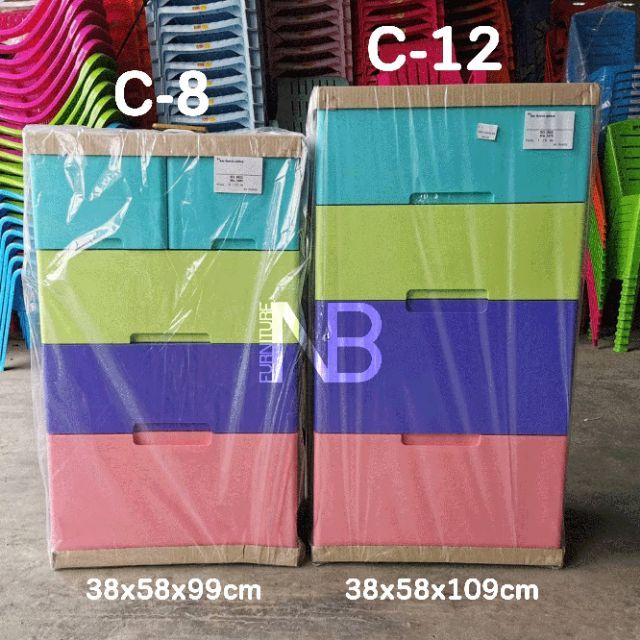 ตู้ลิ้นชักเก็บของ 4 ชั้น ข้างทึบ เกรด A รุ่น A58