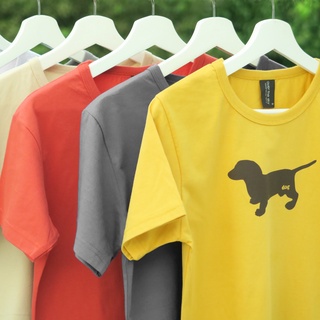 over the sky T-shirt กราฟฟิค เสื้อยืดคอกลม - หมาดัชชุน ไส้กรอก Dog