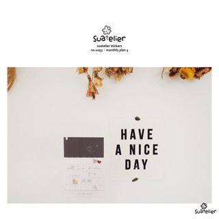 Suatelier BIG SIZE monthly plan Calender Sticker สติกเกอร์น่ารัก no.1053