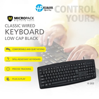 Micropack K203 Black Basic USB Keyboard with Bangla.ประกัน 1ปี