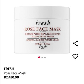 ใหม่ แท้ 100% fresh Rose face mask infused with real rose Patel hydrate and tones