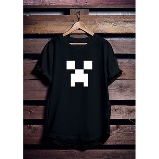 เสื้อยืดผ้าฝ้าย เสื้อยืด พิมพ์ลาย Minecraft Motif Distro สําหรับผู้ชาย และผู้หญิง