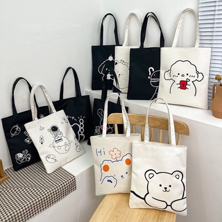 กระเป๋าผ้า TOTE สไตล์ญี่ปุ่นกระเป๋าผ้านิ่ม.เนื้อผ้าดี.ใส่ของได้เยอะมีซิปด้วย.