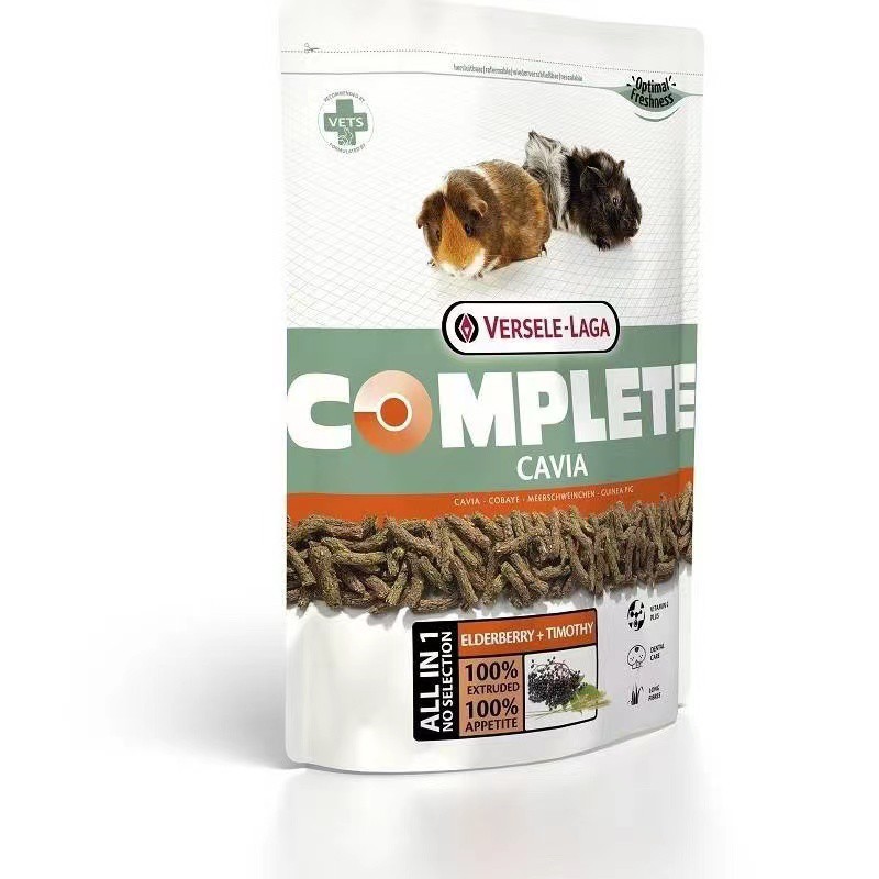 Versele Laga complete cavia Elderberry + Timothy อาหารสำหรับหนูแก๊สบี้ สูตรผลไม้เอลเดอร์เบอร์รี่ และ