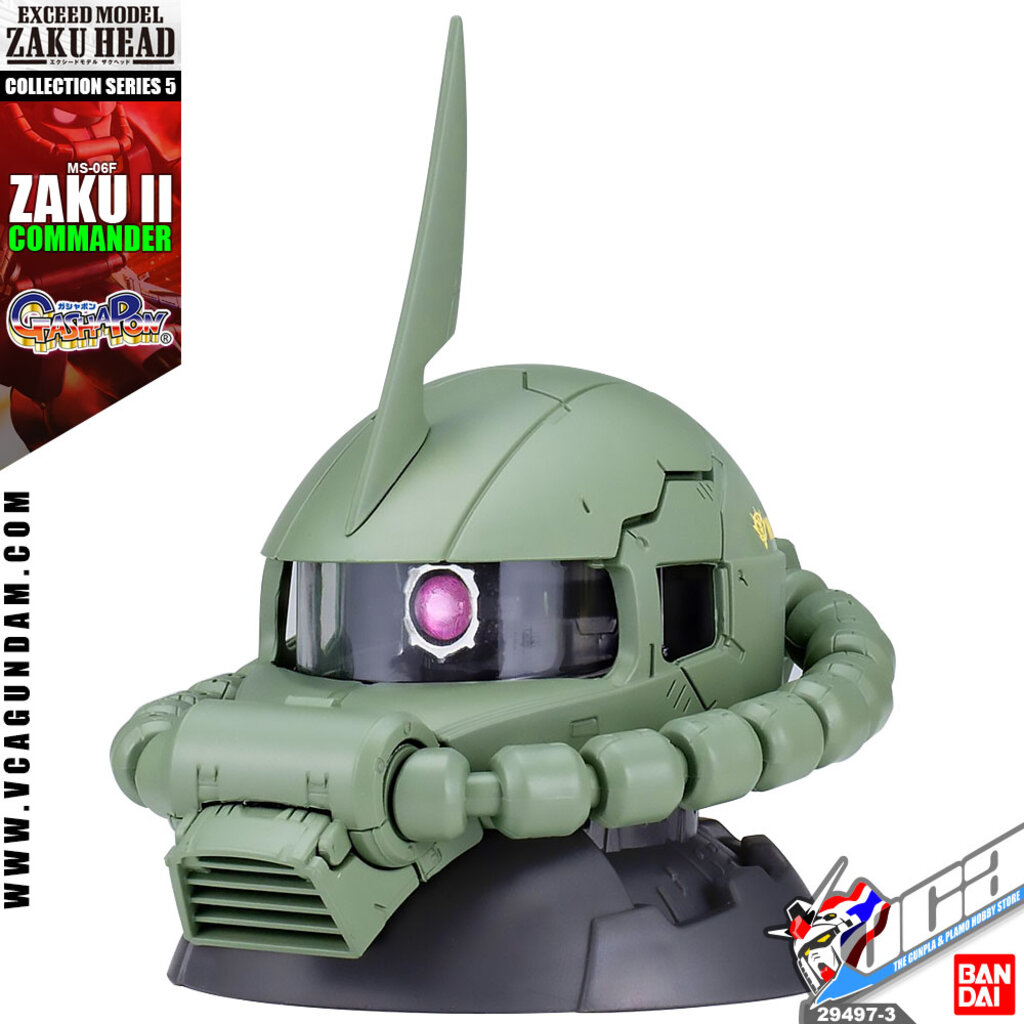Bandai Gashapon Exceed Model Zaku Head 5 Ms 06f Zaku Ii Commander โมเดล ห วซาค Vca Gundam 250