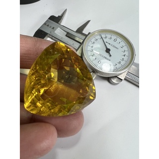 lab made culture Lemon Topaz 67 carats 28x28mm