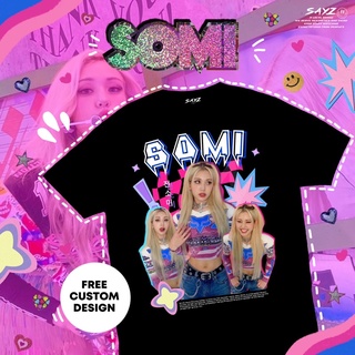 เสื้อยืดผ้าฝ้าย เสื้อยืดสีดำอินเทรนด์เสื้อเชิ้ต Somi Jeon | Somi Series | Somi Jeon | เสื้อเชิ้ต Kpop by sayzcoS M L   X