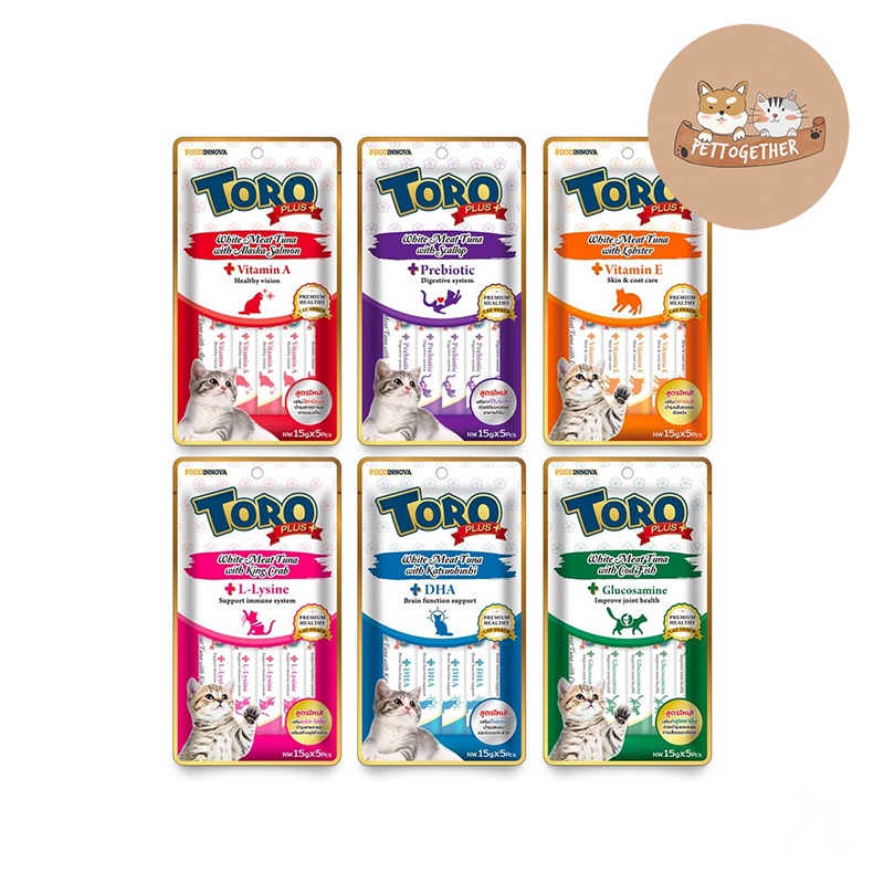 แมวเลีย โทโรโทโร่ พลัส toro toro plus  15 กรัม (แพ็ค5 ซอง)