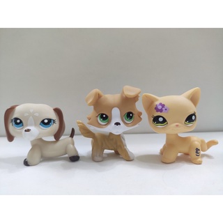 Lps ของเล่นขนสั้น สําหรับสัตว์เลี้ยง สุนัข แมว 3 ชิ้น ต่อล็อต #1491#272#1962 Littlest Pet Shop ของเล่นเด็ก