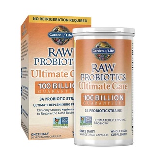 ✨️พร้อมส่ง✨️Raw Probiotics Ultimate Care 100 Billion CFU, 30 Capsules