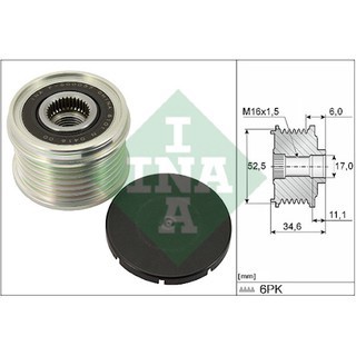 มู่เล่ไดชาร์ท QR20-25 X-Trail 2.0/2.5 T30 ปี01-08 รถอินโด (รูปจริง) / INA 535 0147 10 (F-559401, 231516N21A)