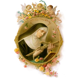 ชุดงานปักครอสสติตช์คริสตัล DIY รูปศาสนา Saint Rita of Cascia แฮนด์เมด