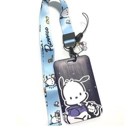 POCHACCO SK B  ที่ใส่บัตร ซองใส่บัตร ที่ใส่บัตร พร้อมสายคล้องคอ(2cm)  ลาย POCHACCO SK B  สำหรับบัตร 