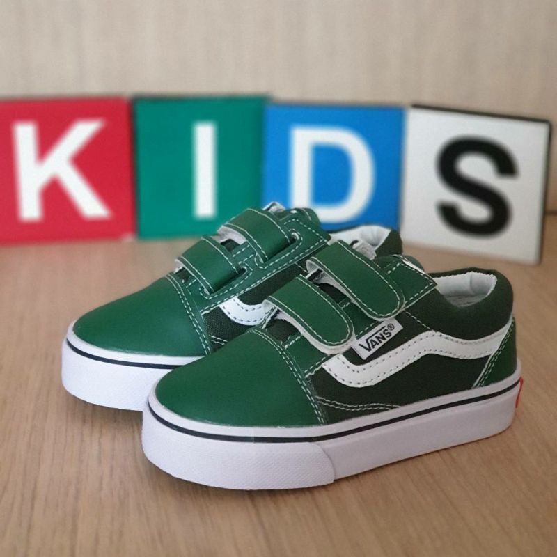 Vans OLDSKOOL รองเท้าเด็ก สีเขียว 21-35