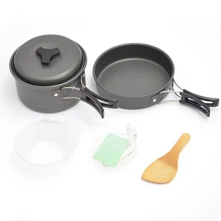 ชุดหม้อสนาม 1-6คน 3ขนาด ชุดครัวแคมปิ้ง 8ใน1 หม้อกะทะ 8-In-1 Mini Outdoor Cooking Picnic ชุดหม้อพกพา ตั้งแคมป์ เดินป่า