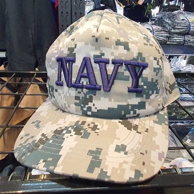 หมวกแก๊ป ลายพรางทะเล หน้า NAVY / ธรรมดา / 1 ช่อ / 2 ช่อ / หมวกเปล่า