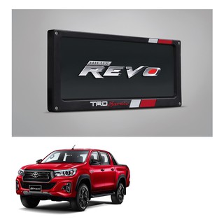 กรอบป้ายทะเบียน Trd สีดำ แดง 2 ชิ้น ของแท้ สำหรับ โตโยต้า Toyota ไฮลักซ์ Hilux รีโว่ Revo ร็อคโค่ Rocco ปี 2015 2019