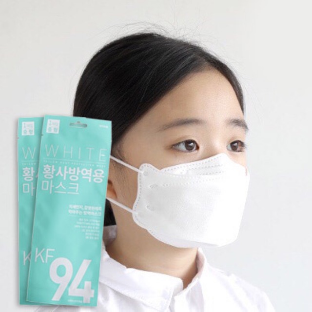 (พรีออเดอร์) หน้ากากเด็กกันฝุ่น PM2.5  เหมือน N95 สีขาวมาตรฐานเกาหลีKF94