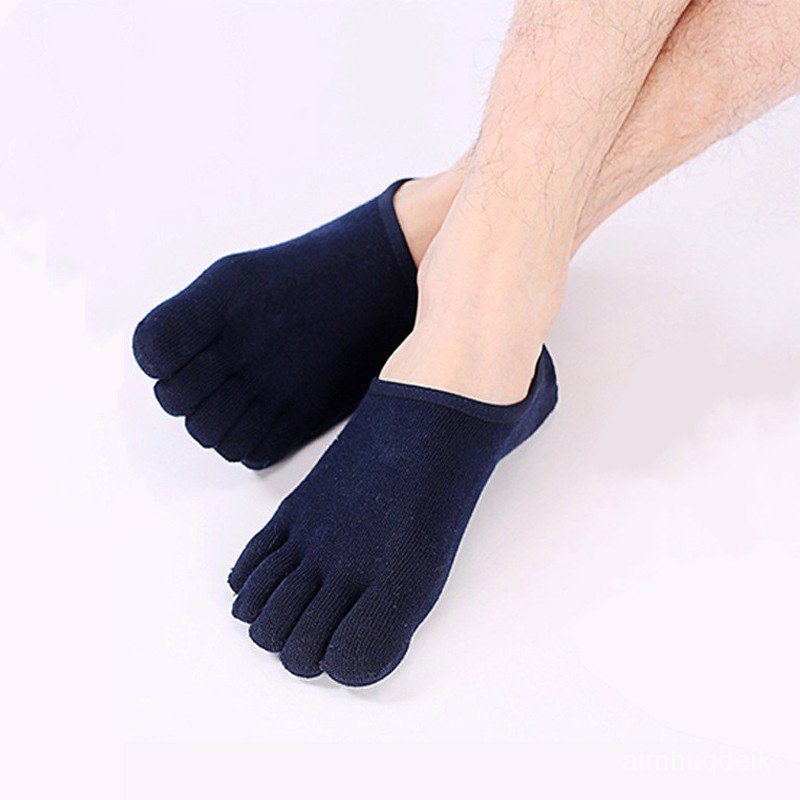 3 Pairslot Summer Men Five Finger Socks Cotton Toe Socks Invisible Nonslip Ankle Breathable 0233