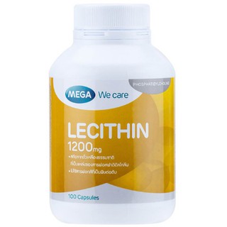 MEGA LECITHIN 1200 MG 100 CAPSULES เลซิติน 1200 มก. ชนิดแคปซูล