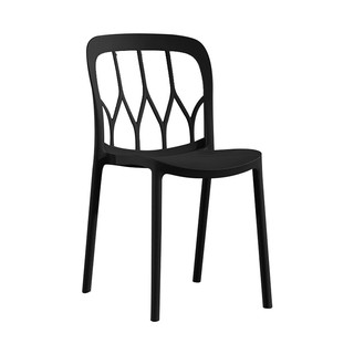 Chair table PLASTIC CHAIR SPRING TULIP BLACK Outdoor furniture Garden decoration accessories โต๊ะ เก้าอี้ เก้าอี้พลาสติก