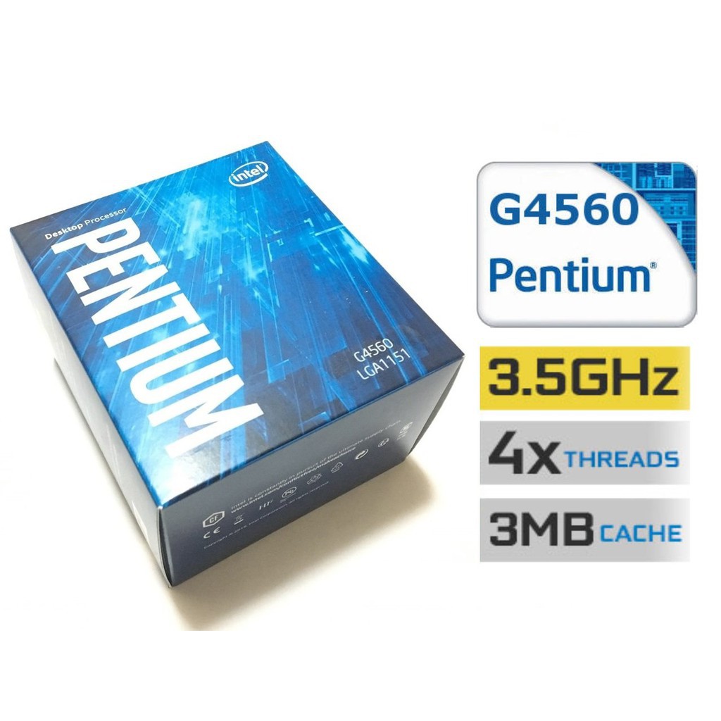 ส่งฟรี+แถมซิลิโคน ???? ++ Intel Pentium G4560 (3.4G 2C 4T 54W) แท้ 100% ...