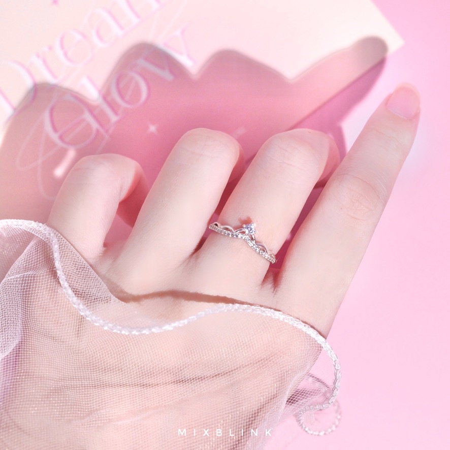 แหวน เงินแท้ 92.5% ส่งฟรี EMS ♡ รุ่น Queen ♡ - มงกุฎ ( #N10 )