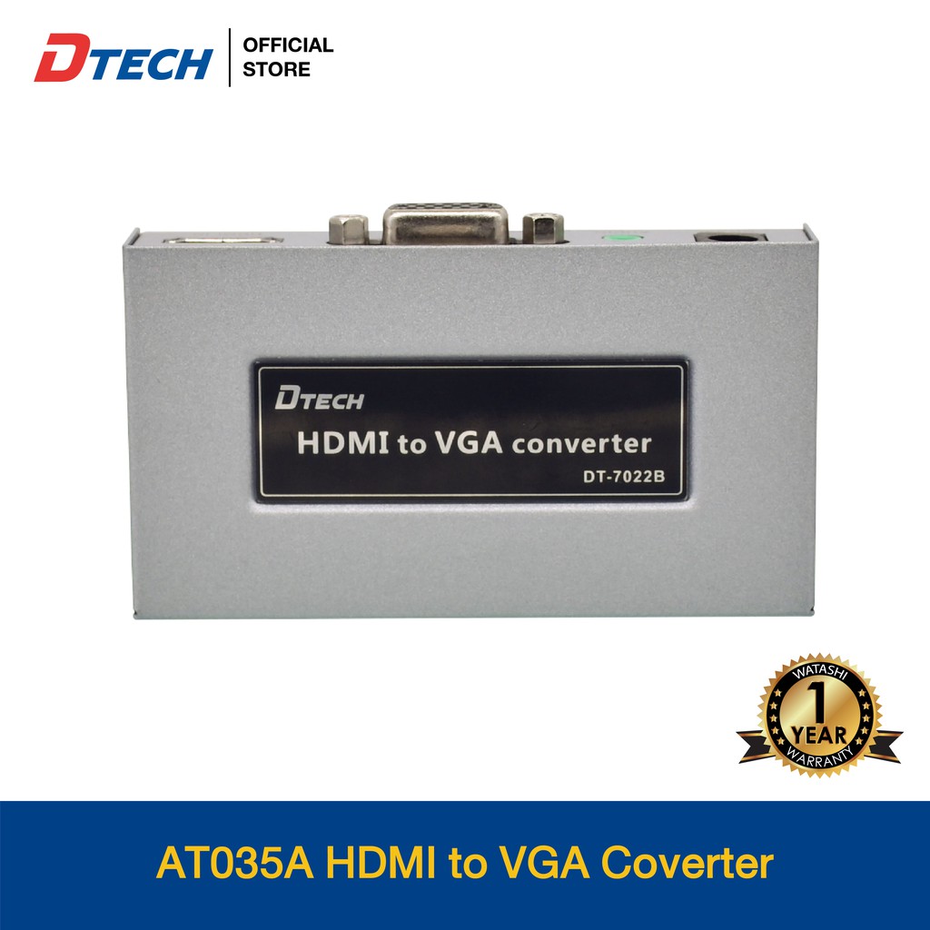 Dtech HDMI TO VGA Converter รุ่น AT035A  ตัวแปลงสัญญาณ