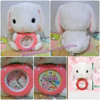 พร้อมส่ง✅️[TOREBA][🇯🇵นำเข้าจากญี่ปุ่น🇯🇵] ตุ๊กตา นาฬิกา กระต่าย Pote Usa Loppy - Clock Plush สีขาว