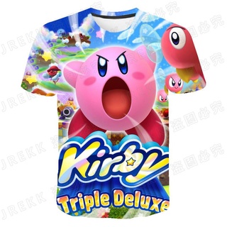  2021 kirby T-Shirt kids  3D Print Anime Cute Streetwear boy girl Fashion Casual Clothes T Shirt  Kids Hip Hop Tees Tops