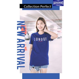 เสื้อยืด AQUANINE เสื้อยืดผู้หญิง รุ่น PERFECT ( เสื้อยืดสีน้ำเงิน ) ลิขสิทธิ์แท้