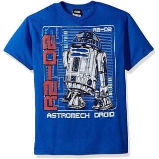 เสื้อยืดผู้ชาย Star Wars Boys Big R2d2 Astromech Droid Graphic Tee t shirt men cotton