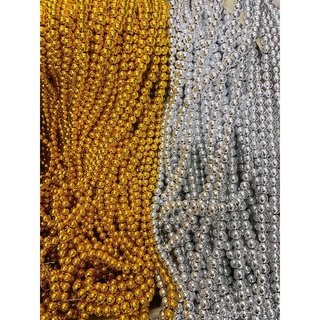 ลูกปัดมุกเส้นกลมสีทองขนาด10มิลเกรดเอ สีสวย(ยาว3เมตร)
