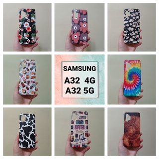 เคสแข็ง Samsung A32 5G มีหลายลาย เคสไม่คลุมรอบนะคะ เปิดบน เปิดล่าง (ตอนกดสั่งซื้อ จะมีลายให้เลือกก่อนชำระเงินค่ะ)