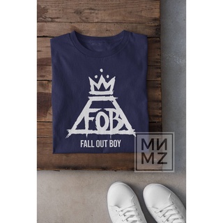 Tee เสื้อแฟชั่นผญ FALL OUT BOY เสื้อเชิ้ต unisex ผู้ชายงบทีสบาย ๆ แขนสั้นคอกลมผ้าฝ้ายเสื้อยืด lx}