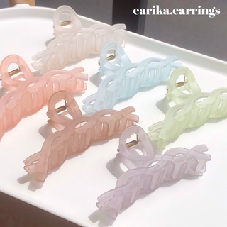 earika.earrings - matte twist hair clip กิ๊บหนีบผมเกลียวอะคริลิคเนื้อด้าน (มีให้เลือก6สี)