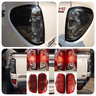 โคมไฟท้าย MITSUBISHI TRITON ไทรทัน ปี 2005-2014 LED งานไต้หวัน โคมขาว โคมดำ โคมSMOKE โคมแดงดำ โคมแดงขาว (ขายเป็นคู่)