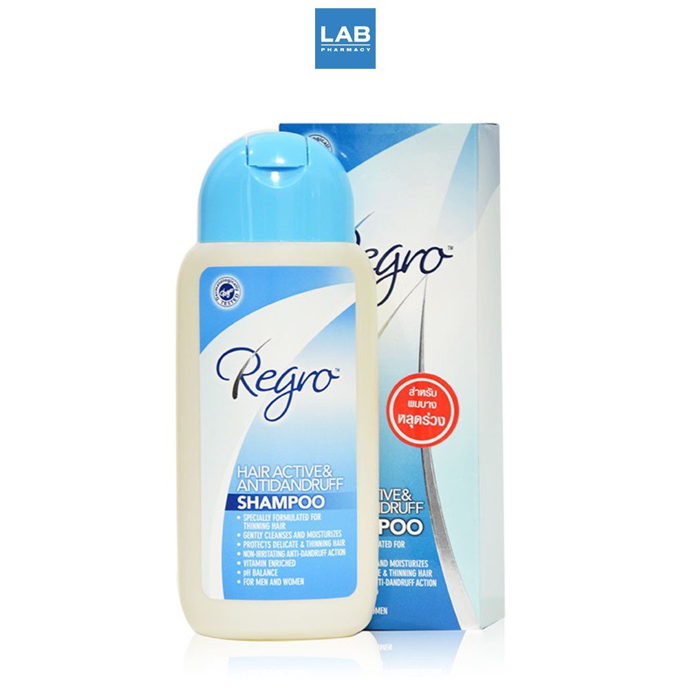 Regro Hair Active & Anti Dandruff Shampoo 200 ml. - รีโกร แฮร์ แอคทีฟ แอนด์ แอนตี้แดนดรัฟ แชมพูลดผมร่วง ช่วยขจัดรังแค