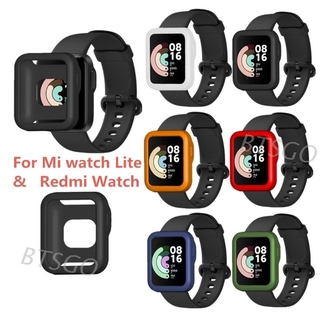 Btsg เคสซิลิโคนป้องกันนาฬิกาข้อมือสําหรับ Xiaomi Mi Watch Lite Redmi