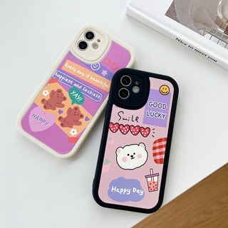 เคสโทรศัพท์มือถือ TPU นิ่ม ปิดด้านหลัง แบบเต็มเลนส์กล้อง ลายหมีนําโชค สําหรับ Xiaomi Mi 10 10T 8 11 12 Lite POCO M3 M4 F2 Pro X3 X4 F4 GT Redmi 9T Note 7 8 10 9A 10A | Xmd056