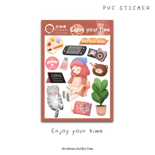 PVC sticker: Enjoy your time สติกเกอร์พีวีซี