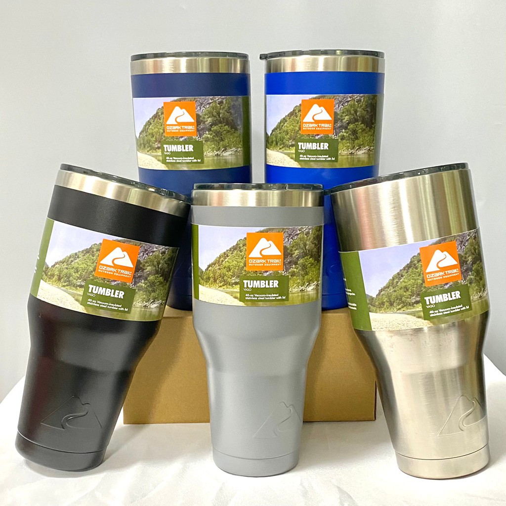 แก้วเก็บอุณหภูมิสแตนเลส OZARK TRAIL ขนาด 40 oz ใส่น้ำได้เยอะ มีให้เลือกหลายสี เก็บร้อน-เย็นได้นาน