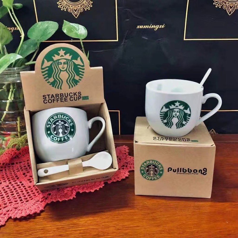 แก้วน้ำ ถ้วยกาแฟสตาร์บัค ถ้วยกาแฟร้อน แก้วชงกาแฟ ช้อน ช้อนกาแฟ ราคาถูก #10
